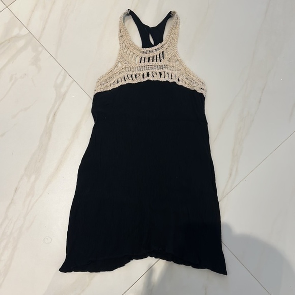 Aqua dress flowy xs